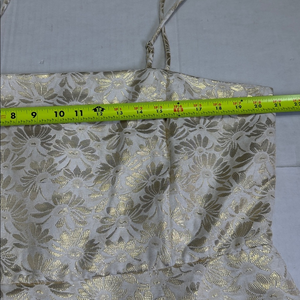 Altar'd State Ivory Gold Floral Romper Sleeveless Size XXL NWT Holiday Festival - Picture 10 of 16